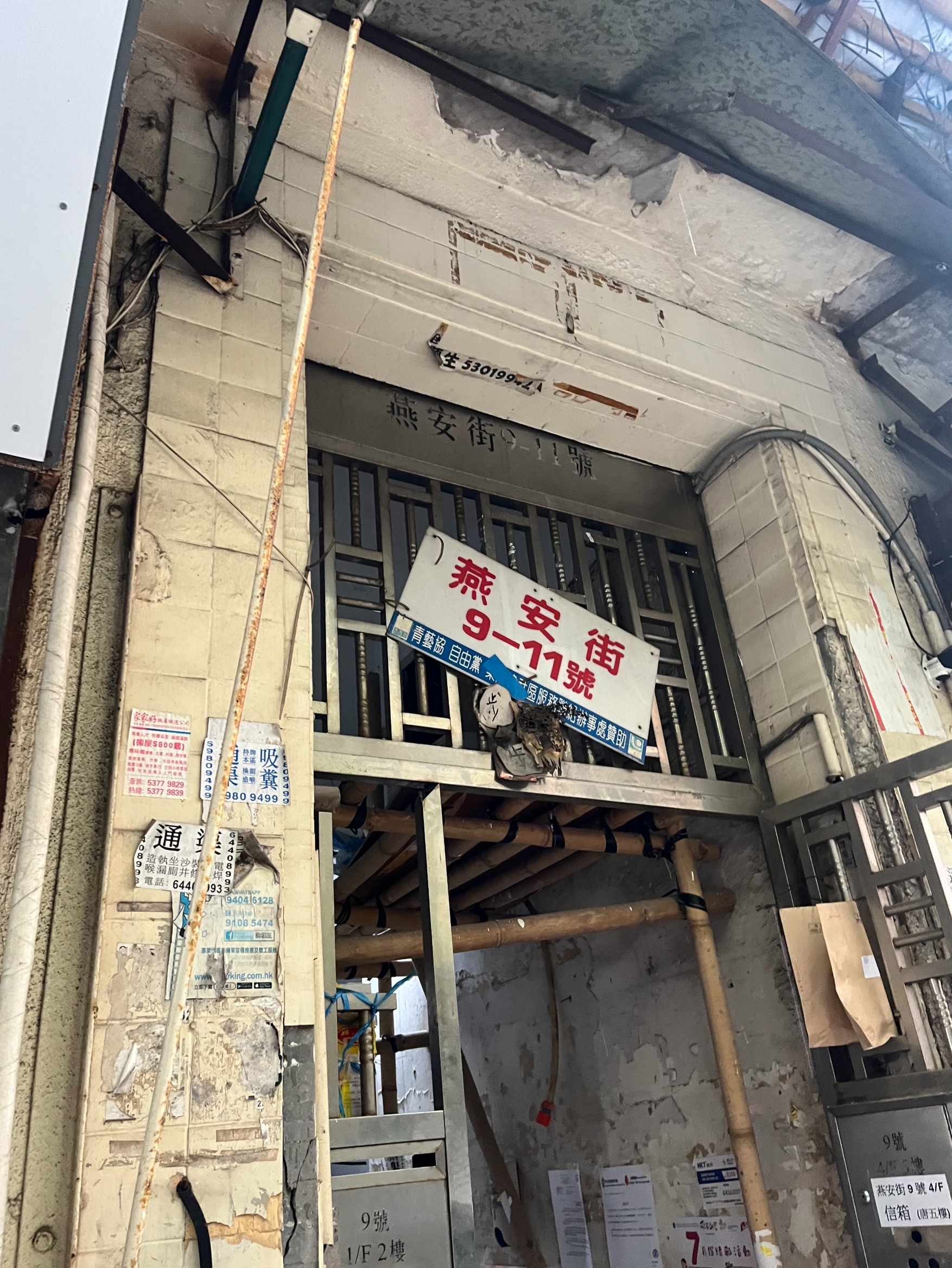 東張西望報料｜棚架疑現「離牆危機」　狗臂架脫離外牆惹憂慮　街坊兩度投訴未見跟進