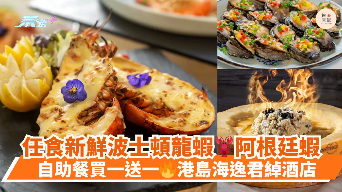 任食新鲜波士顿龙虾🦞阿根廷虾｜自助餐买一送一🔥港岛海逸君绰酒店