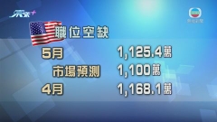 美國職位空缺連續兩個月減少