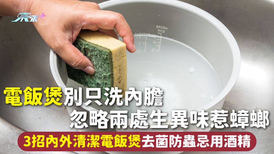 電飯煲清潔 | 別只洗內膽 忽略兩處生異味惹蟑螂 3招內外清洗電飯煲 去菌防蟲忌用酒精