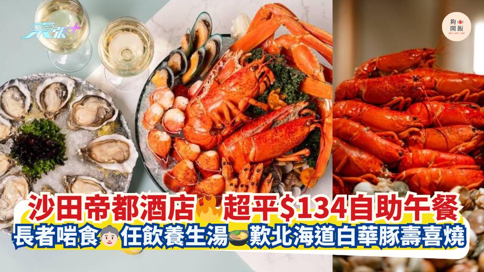 沙田帝都酒店🔥超平$134自助午餐｜長者啱食👵🏻任飲養生湯🍲歎北海道白華豚壽喜燒