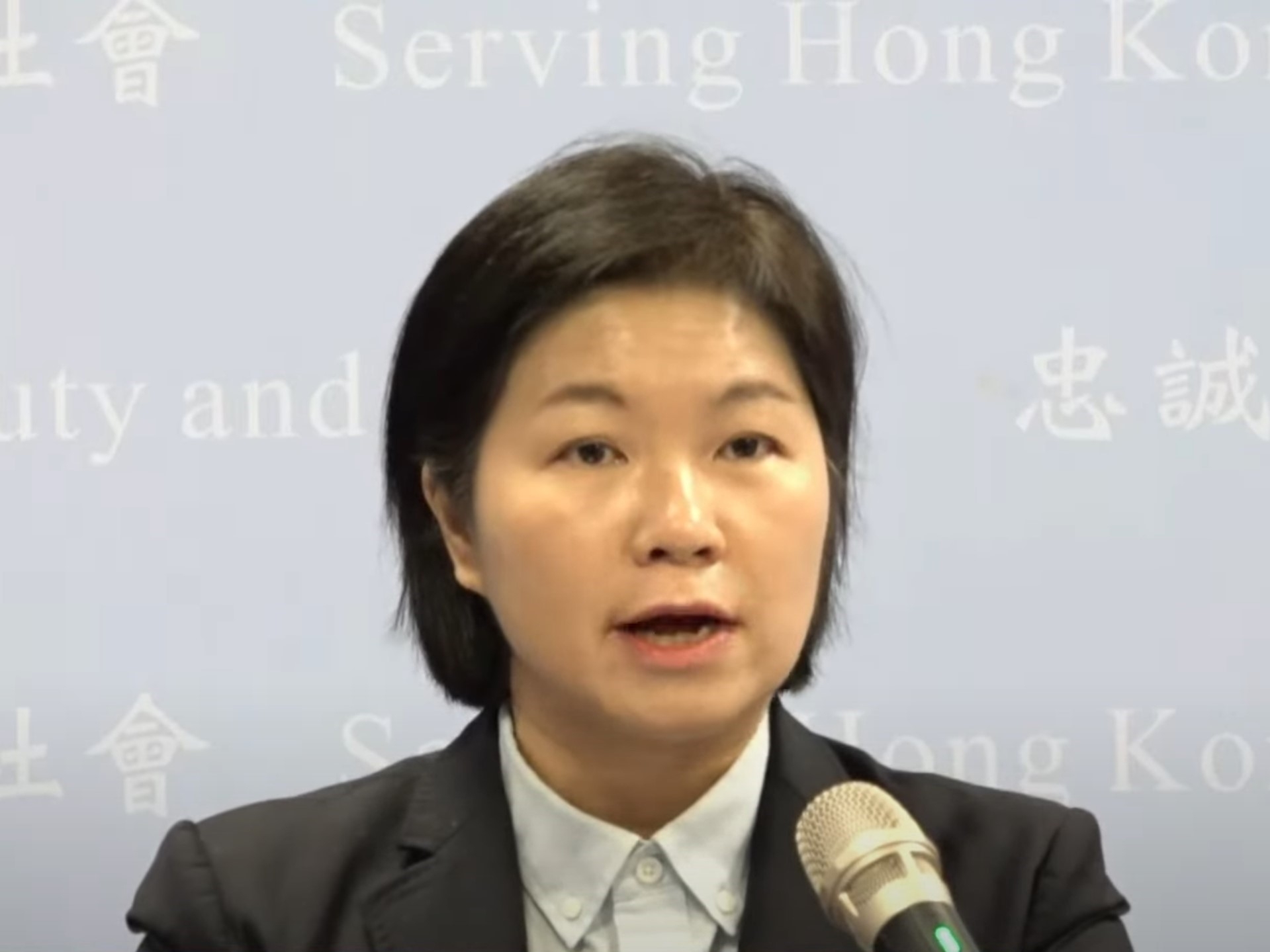 東九龍防止罪案辦公室總督察潘以靖（警方YouTube直播截圖）