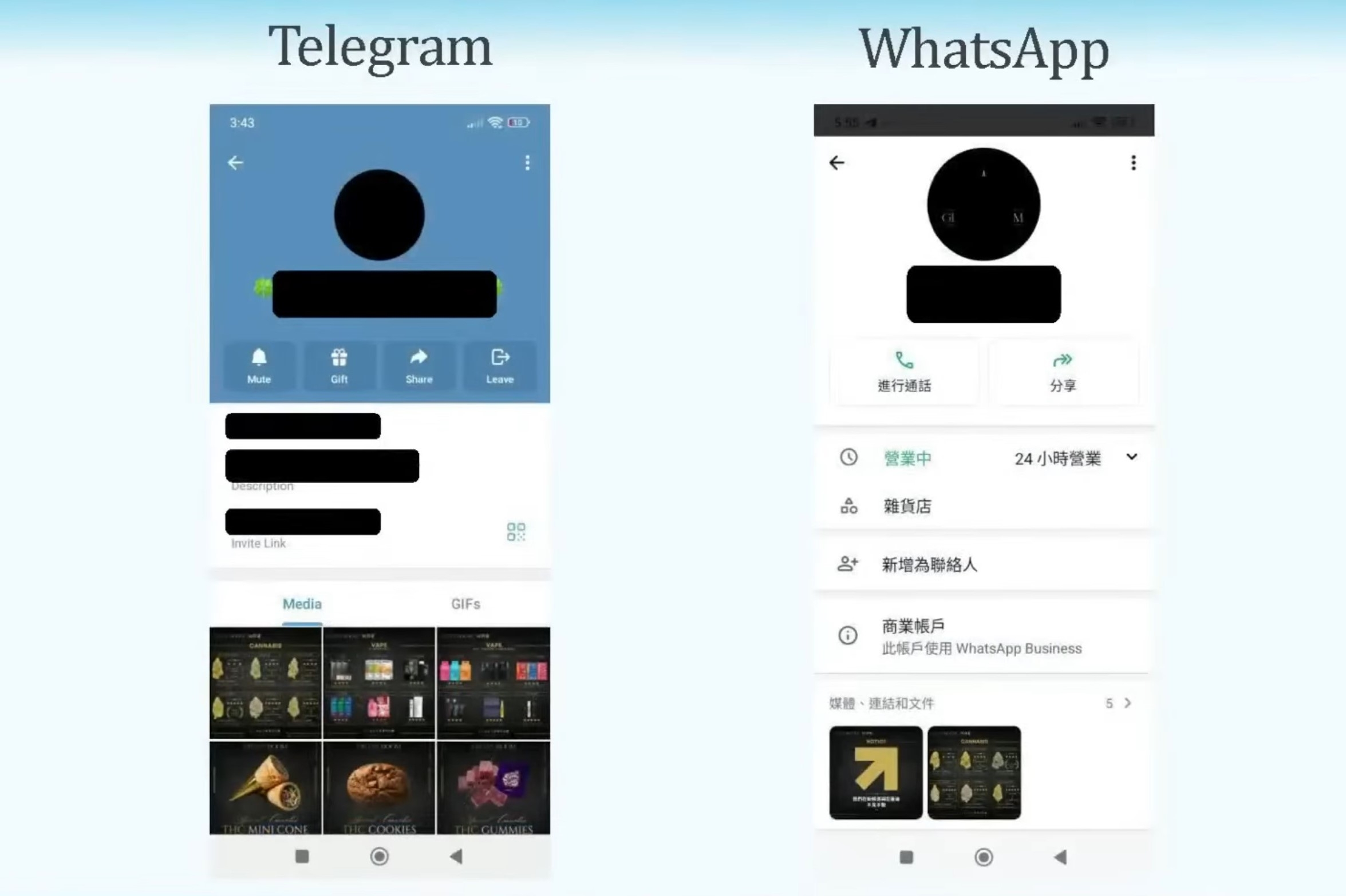 販毒集團利用網上平台販賣大麻。（警方YouTube直播截圖）