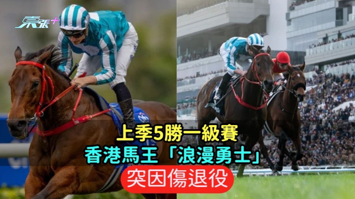 上季5勝一級賽  香港馬王「浪漫勇士」突因傷退役