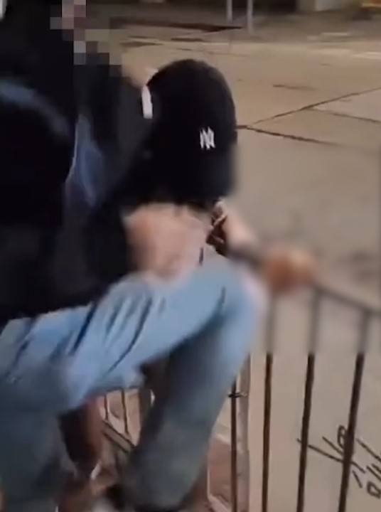 油麻地MMA｜短褲男遭雙人圍攻狠拳箍頸。(FB@Polly Sum)