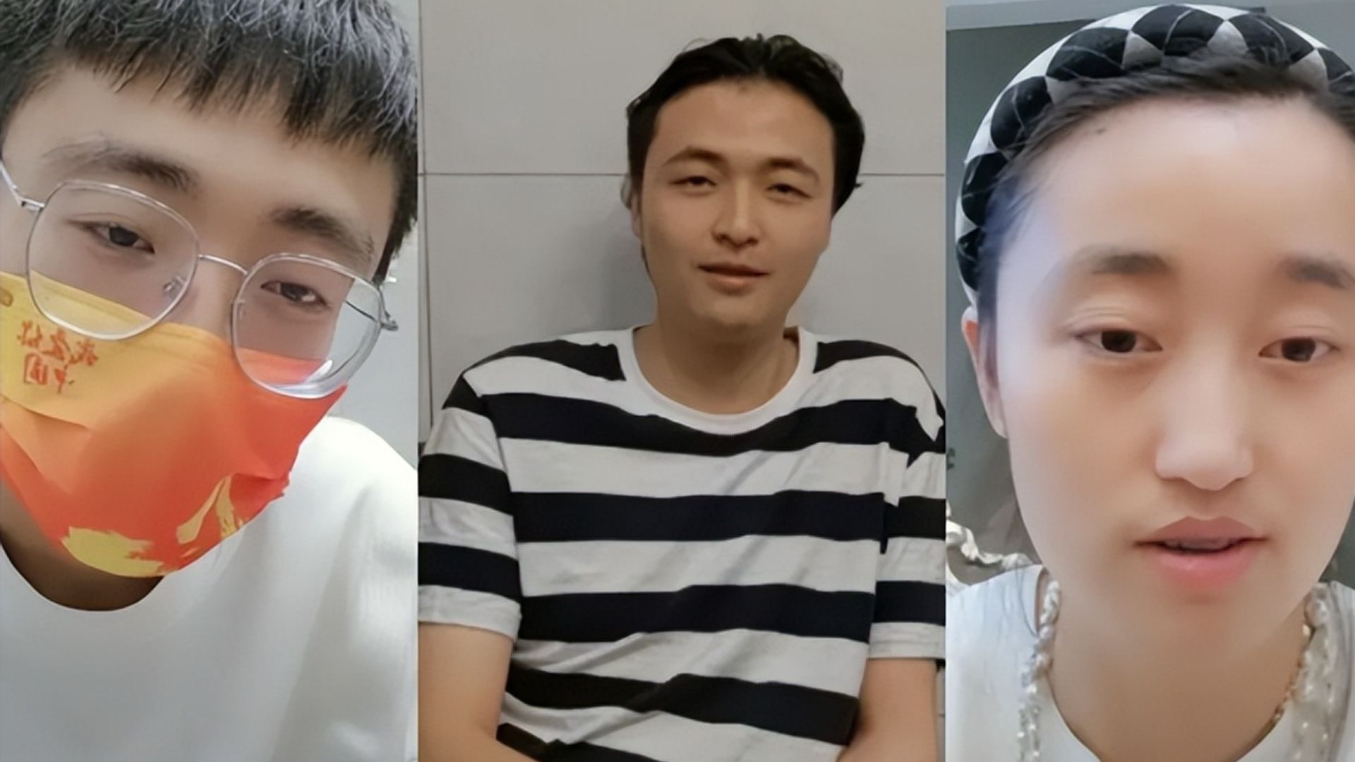 梅志強（右）有一名親哥哥（中）及親姐姐（右）。網絡圖片