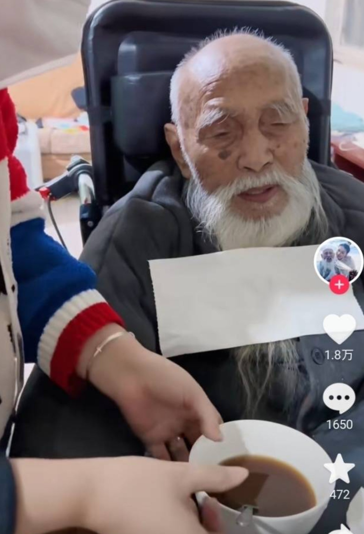 孟憲來在12月26的視頻中仍相當精神。網絡圖片