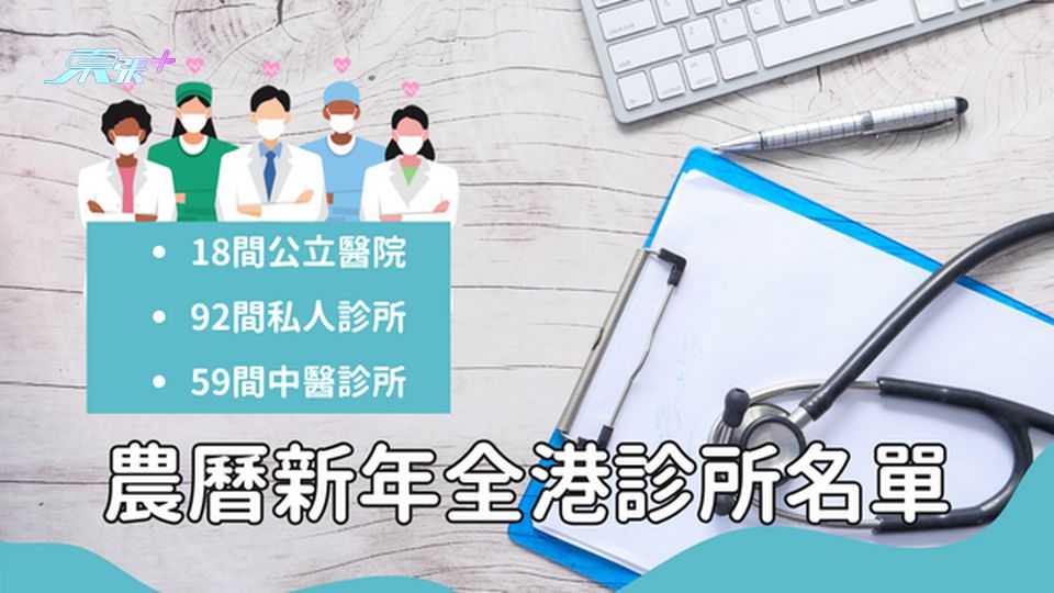農曆新年診所清單｜年初一至四共有187間醫療機構提供服務