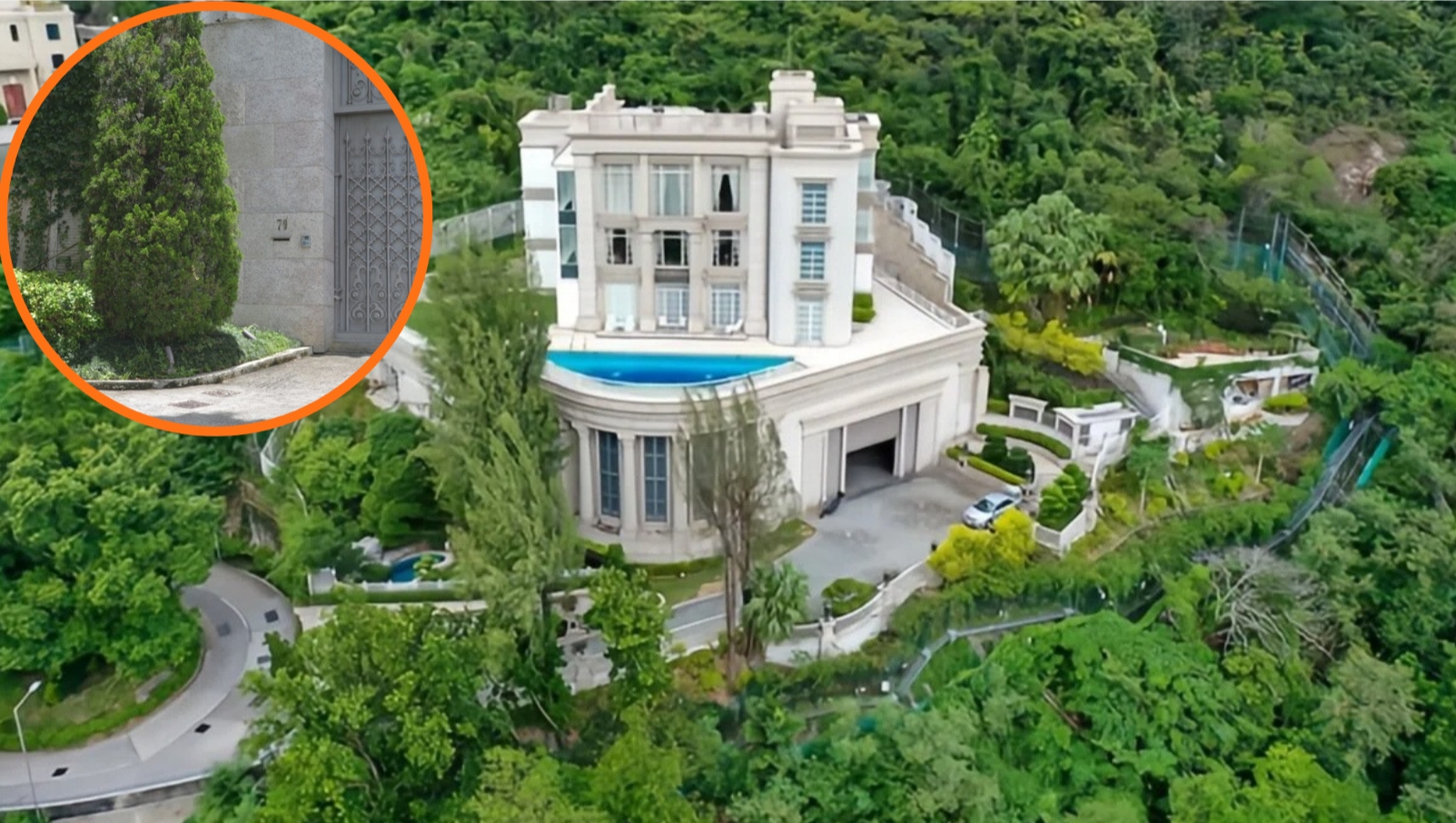 李嘉誠大宅外傳異味驚動警方消防到場調查對開山坡驚見「屍體」 - 東張+