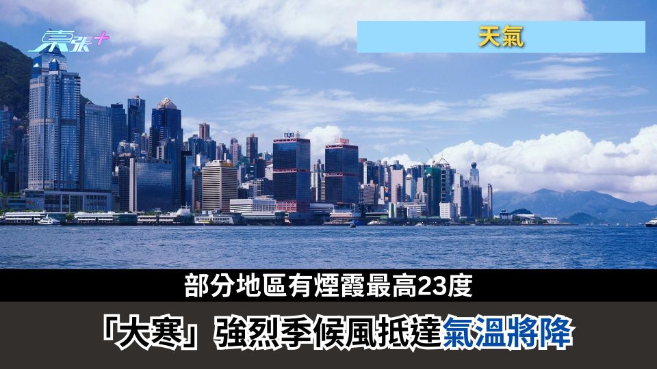 天氣｜部分地區有煙霞最高23度 「大寒」強烈季候風抵達氣溫將降