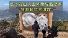 熱心行山人士修復貓貓壁畫 獲網民留言激讚