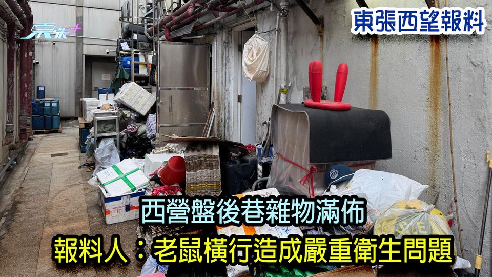 東張西望報料｜西營盤後巷雜物滿佈 報料人：老鼠橫行造成嚴重衛生問題