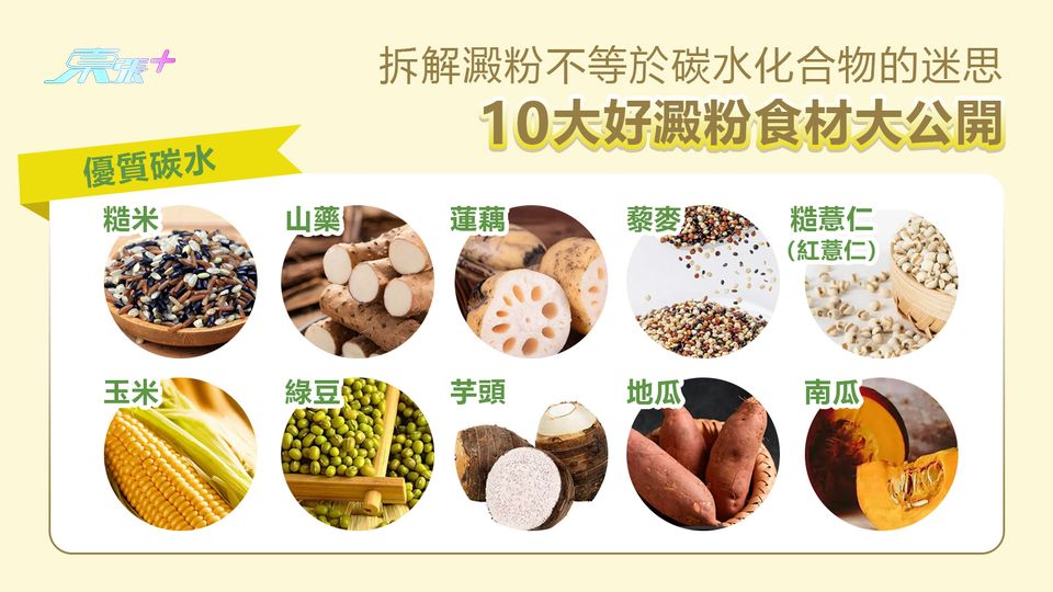 拆解澱粉不等於碳水化合物的迷思 10大好澱粉食材大公開