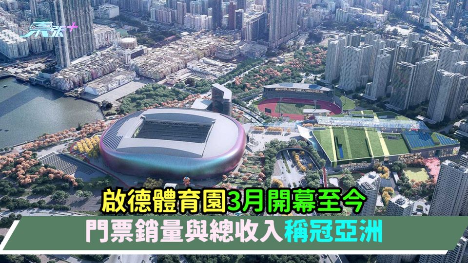 啟德體育園3月開幕至今  門票銷量與總收入稱冠亞洲