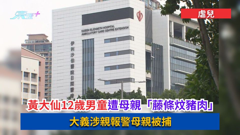 虐兒｜黃大仙12歲男童遭母親「藤條炆豬肉」　大義涉親報警母親被捕