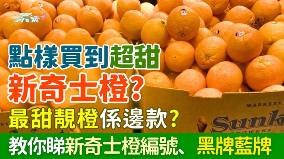 家事常識｜點樣揀到超甜新奇士橙？一文教你睇新奇士橙編號、黑牌藍牌 最甜靚橙係邊款？
