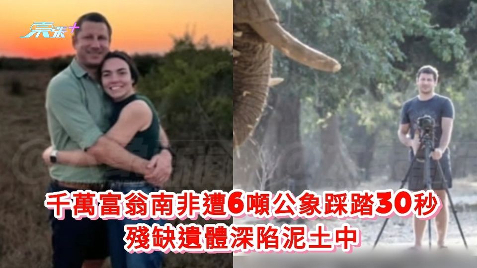千萬富翁南非遭6噸公象踩踏30秒 殘缺遺體深陷泥土中