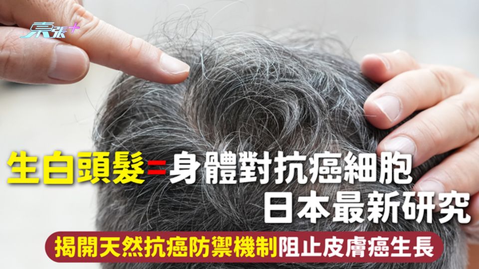 白頭髮 | 生白頭髮=身體對抗癌細胞 日本最新研究揭開天然抗癌防禦機制 阻止皮膚癌生長