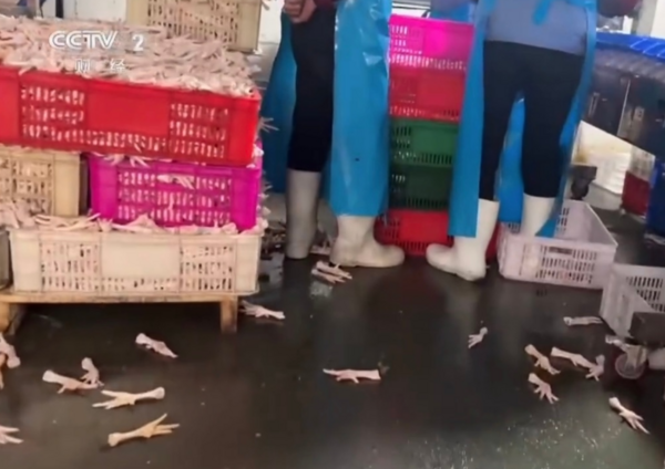 ▲▼男子稱長期吃315曝光雙氧水漂白雞爪後便血。（圖／翻攝自微博）