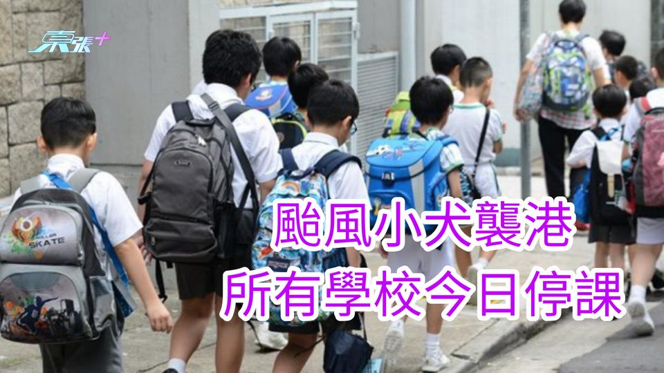 颱風小犬襲港︱所有學校今日停課