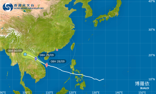 打風｜天文台指颱風博羅依已進本港800公里範圍　料對本港直接威脅不大