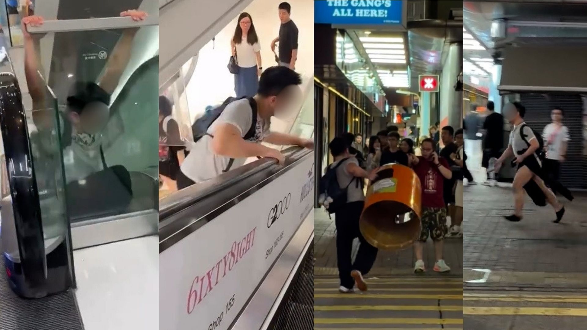 昨晚社交平台流傳多段影片