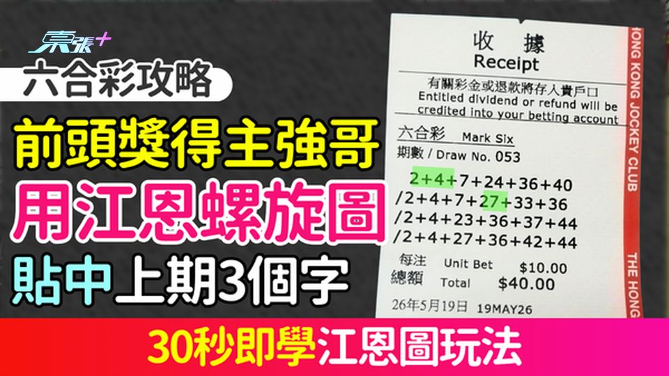 六合彩攻略｜頭獎得主強哥用江恩螺旋圖貼中3個字！30秒即學玩法