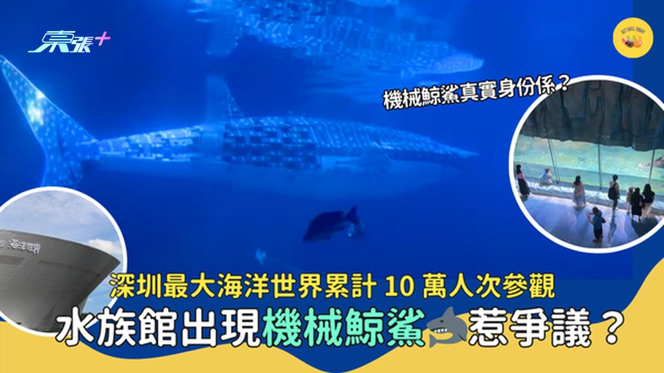 深圳最大海洋世界10萬人次參觀🤔  水族館發現機械鯨鯊🦈惹爭議｜真實身份曝光！