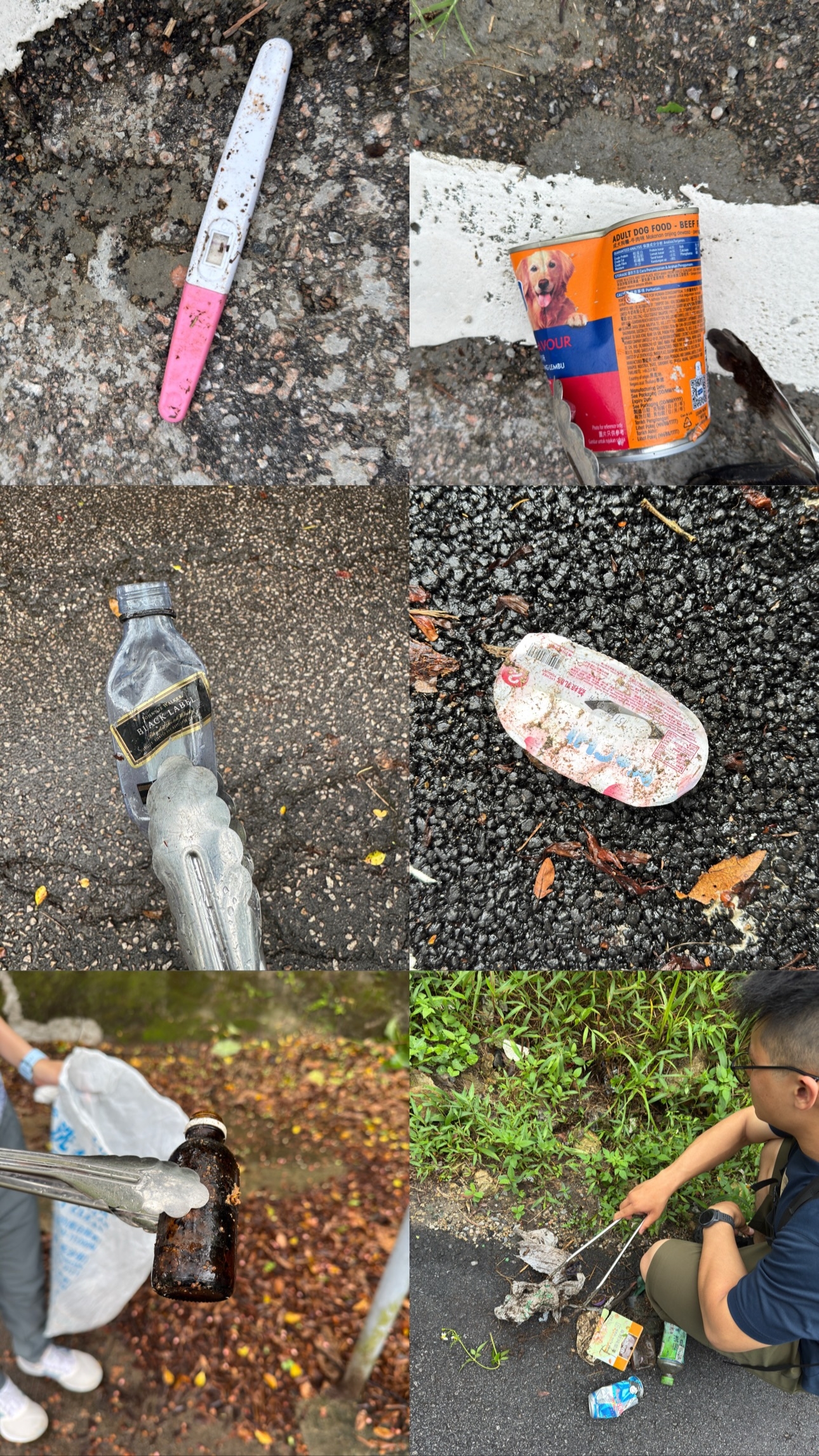 熱心市民3號波上山執垃圾，驚現驗孕棒與大量避孕套。