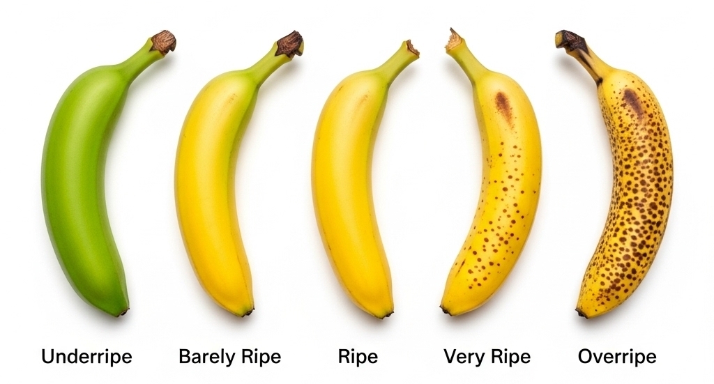 香蕉成熟五階段| 營養成分逐步轉變| Fitz 運動平台