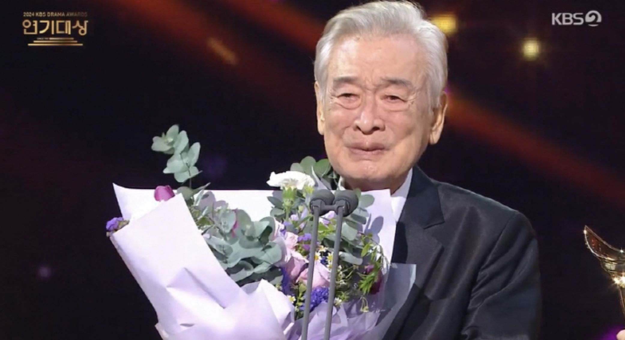 ▲▼南韓最年長大賞得主！90歲李順載哭了：這輩子都在欠人情⋯　感言超催淚。（圖／翻攝自KBS）