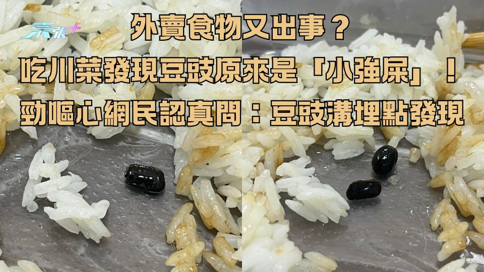 外賣食物又出事？吃川菜發現豆豉原來是「小強屎」！勁嘔心網民認真問：豆豉溝埋點發現