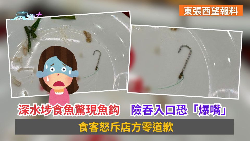 東張西望報料｜深水埗食魚驚現魚鈎　險吞入口恐「爆嘴」　食客怒斥店方零道歉