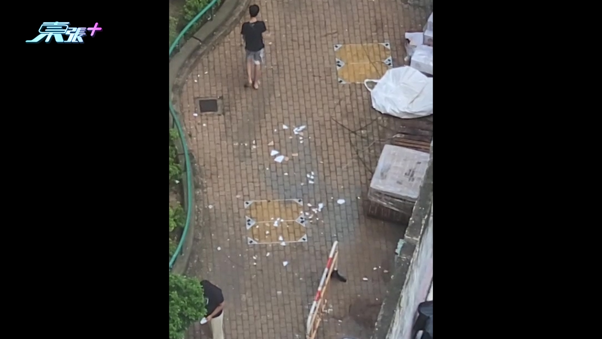 東張西望報料｜祥蔭樓兩男擅取維修物料「飛碟」放題　廚磚滿天飛一地碎片惹不滿