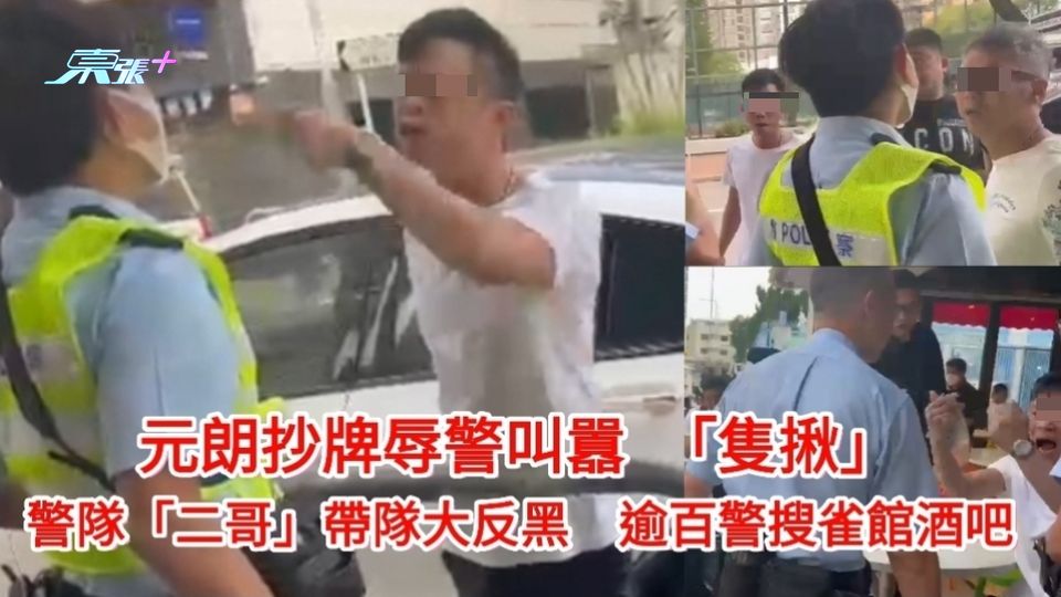 元朗抄牌辱警叫囂 「隻揪」 警隊「二哥」帶隊大反黑　逾百警搜雀館酒吧 