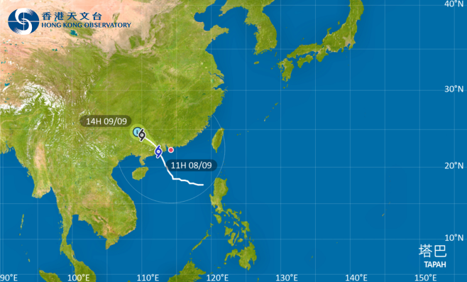 打風｜颱風塔巴逐步遠離香港　天文台1時10分改發三號強風信號
