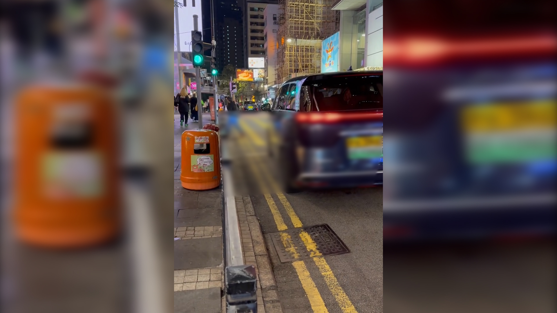 粵車南下｜馬路上綠燈唔行公然泊車　網民：唔泊上行人路已經好尊重