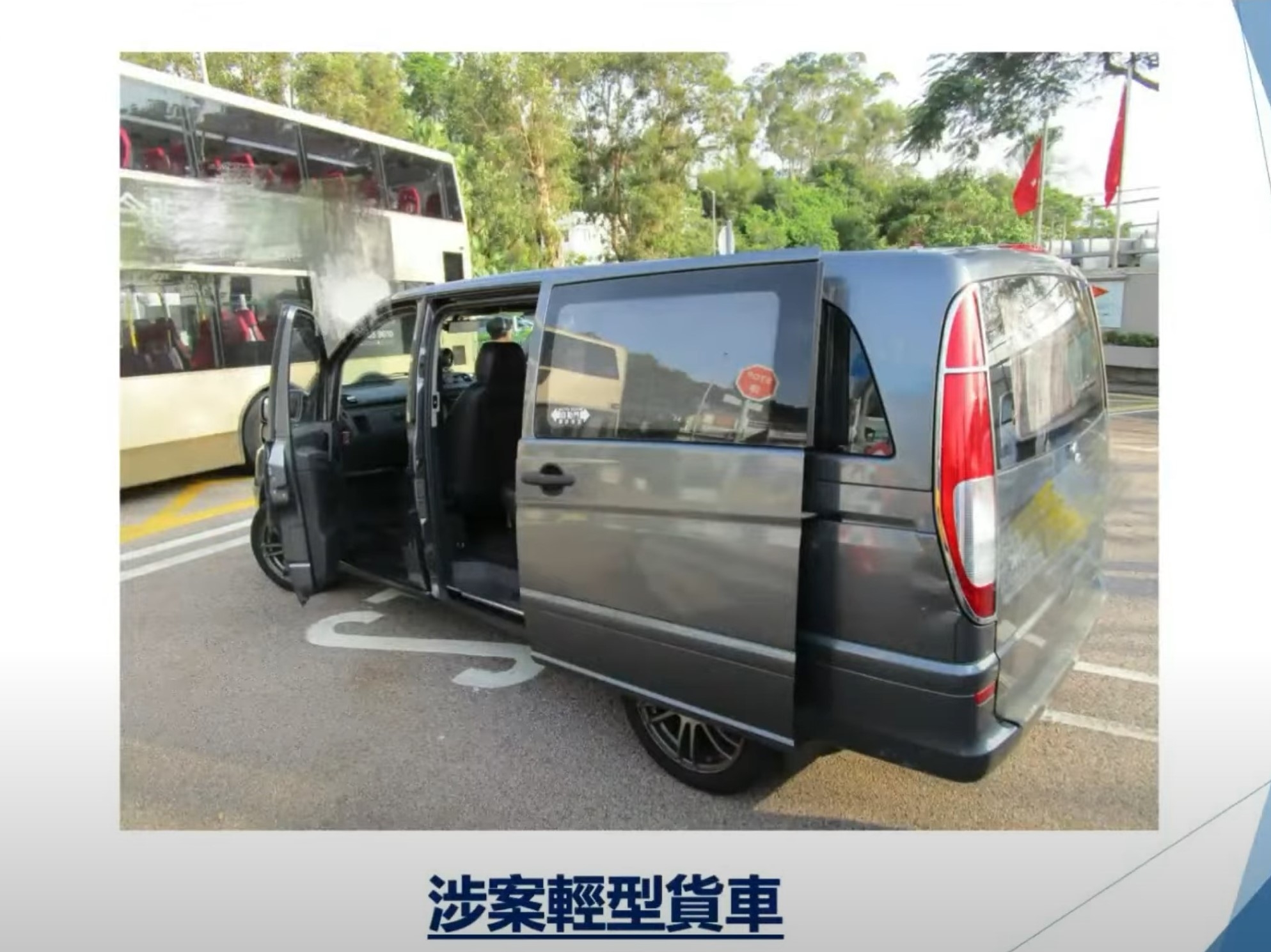 涉案車輛（警方YouTube直播截圖）