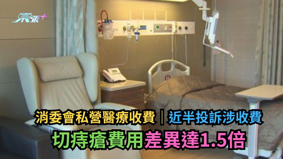 消委會私營醫療收費｜4成半指預算與賬單收費差距大　切痔瘡費用差異達1.5倍