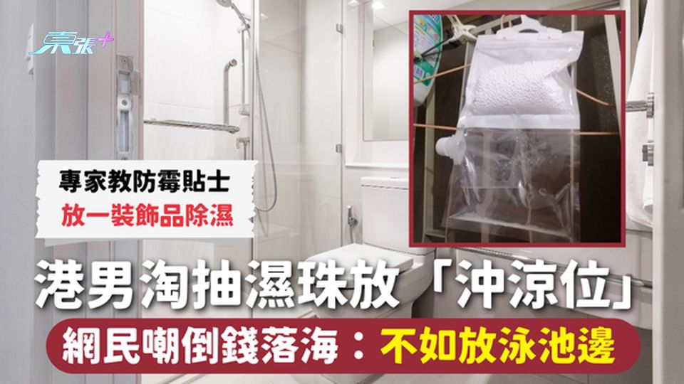 浴室除濕 | 港男淘抽濕珠放「沖涼位」 網民嘲倒錢落海：不如放泳池邊 專家教防霉貼士 放一裝飾品除濕
