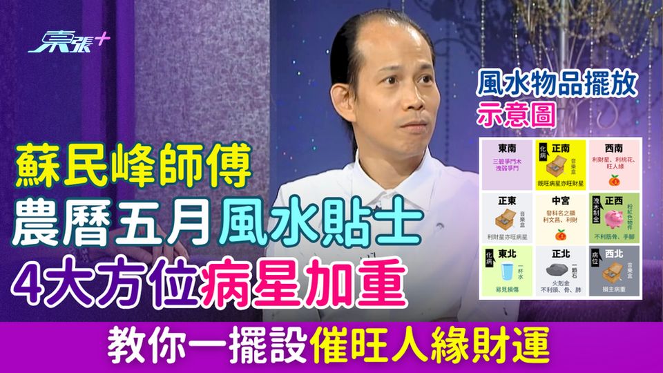 蘇民峰師傅農曆五月風水貼士 4方位病星加重 教你一擺設催旺人緣財運