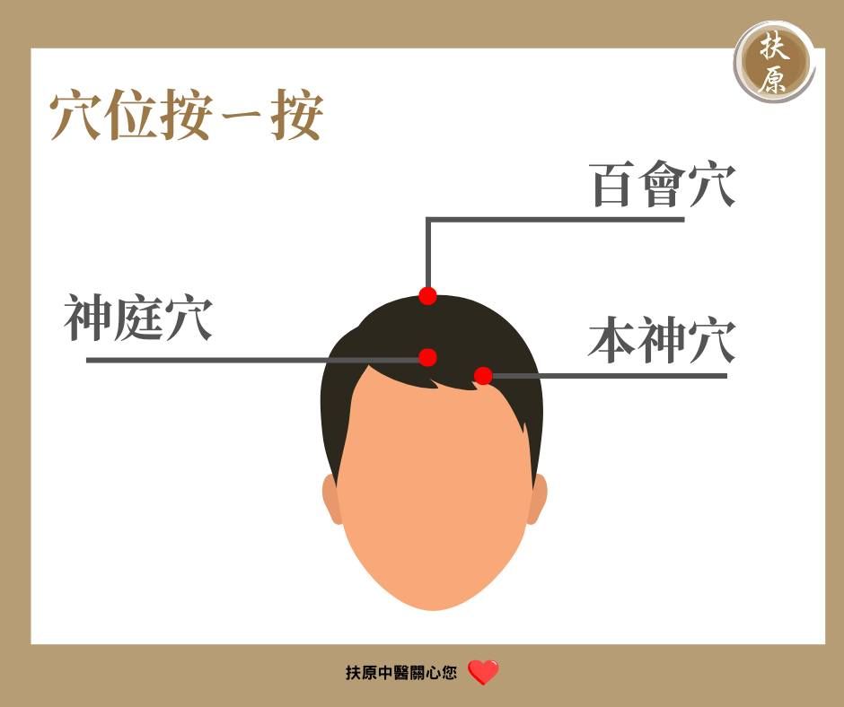 穴位按摩可刺激毛髮生長。（圖／羅可雯中醫師提供）