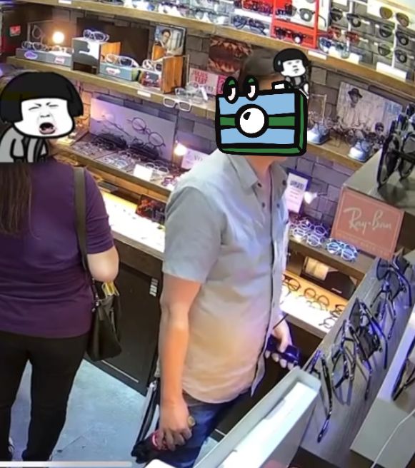 有片｜旺角眼鏡舖中年男賊偷太陽眼鏡　僅用10秒「閃電式」袋好走人