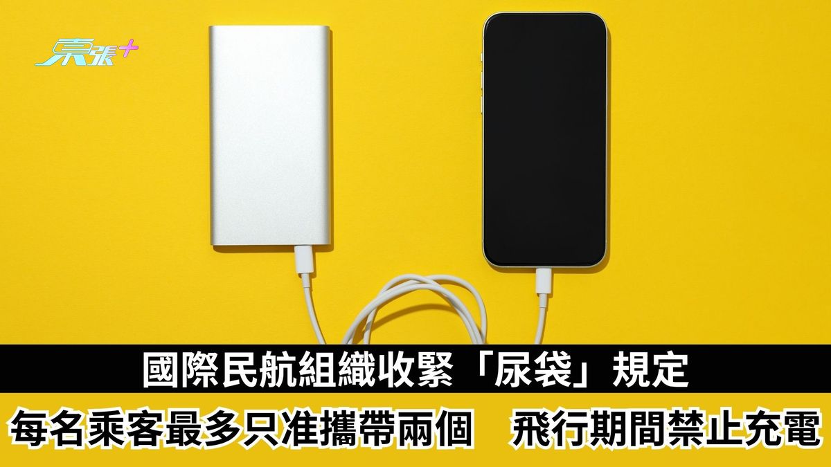 国际民航组织收紧「尿袋」规定　每名乘客最多只准携带两个　飞行期间禁止充电