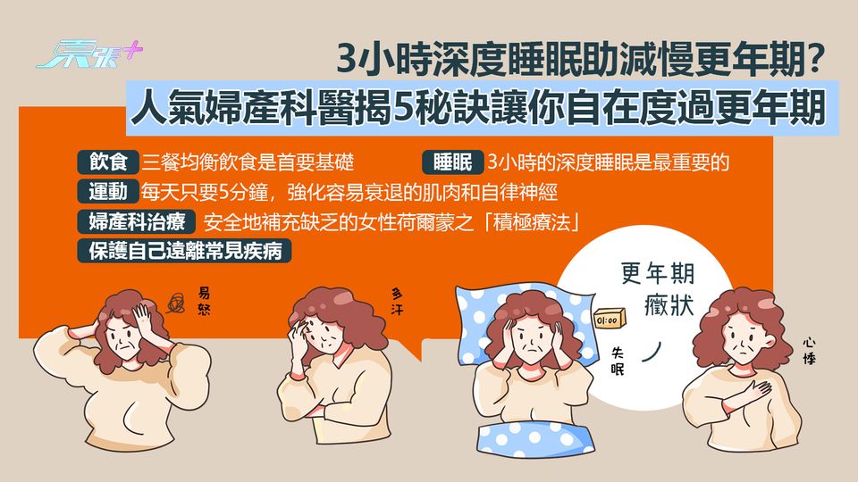 3小時深度睡眠助減慢更年期？ 人氣婦產科醫揭5秘訣讓你自在度過更年期