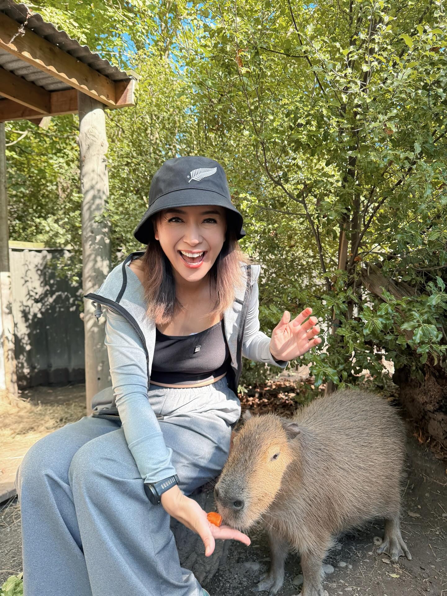 May be an image of 1 person and wallaby