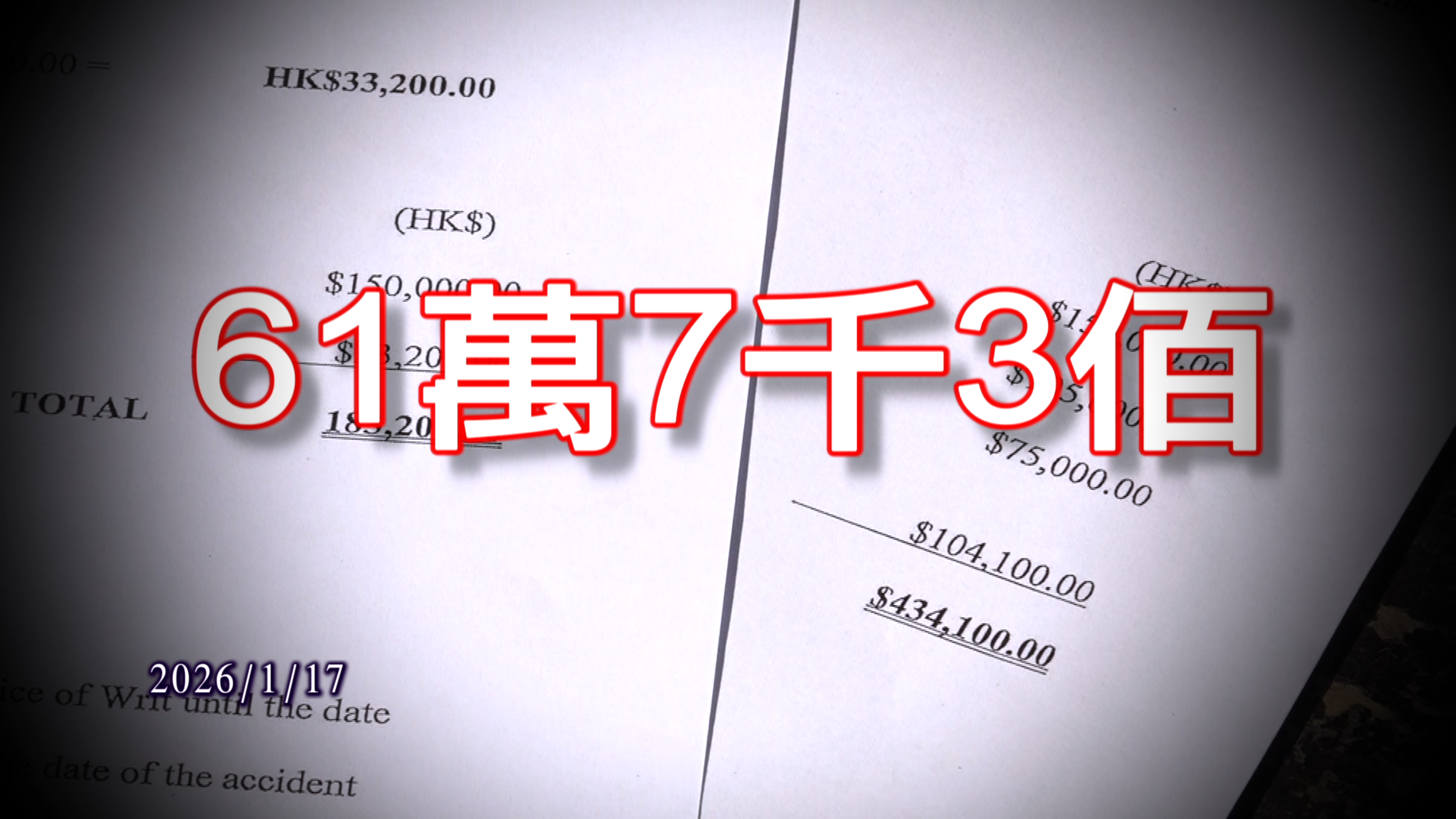 輕微切線惹官非 一年後驚見 60 萬索償