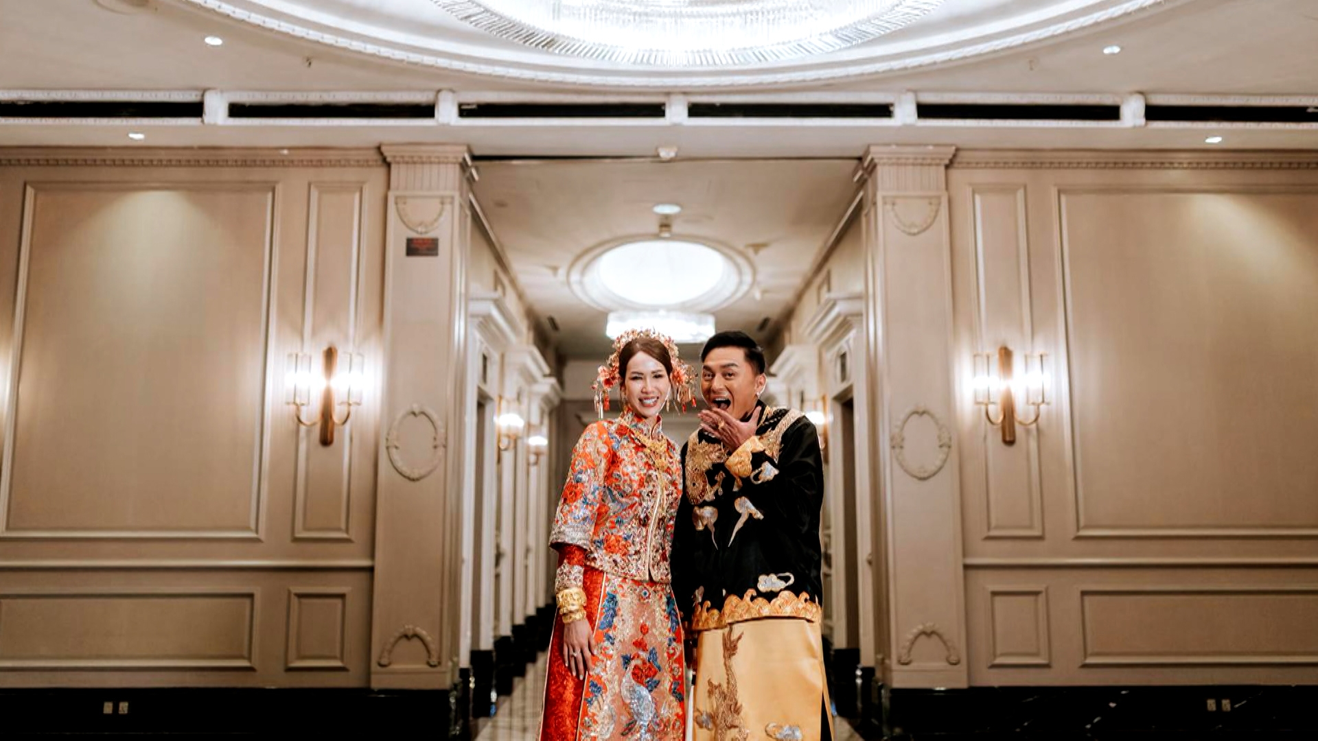 楊明和莊思明結婚，結束10年愛情長跑，昨晚在馬來西亞舉行了一場盛大的婚禮。