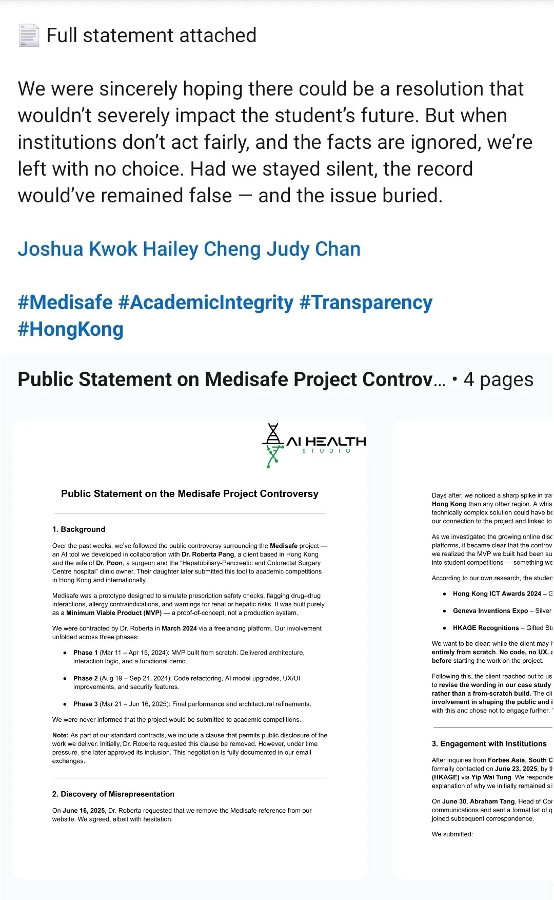 藥倍安心Medisafe｜製作公司稱欲付費控輿論