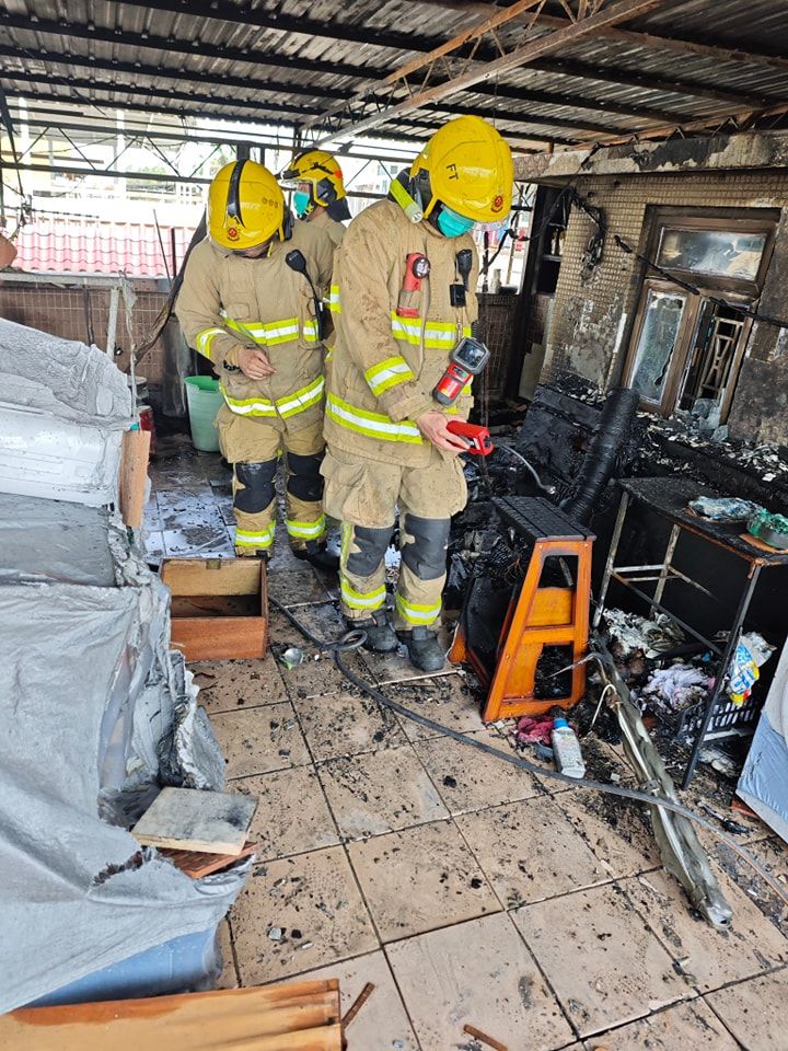 元朗錦田村屋火警陷火海